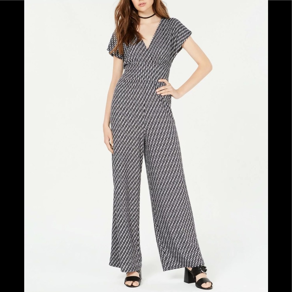 NWT Be Bop Juniors' Geo-Print Knit Jumpsuit